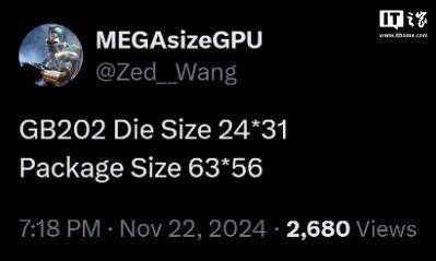 消息称英伟达 rtx 5090 显卡 gpu 尺寸比 rtx 4090 的大 22 ,仅次于 tu102